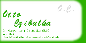 otto czibulka business card