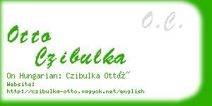 otto czibulka business card